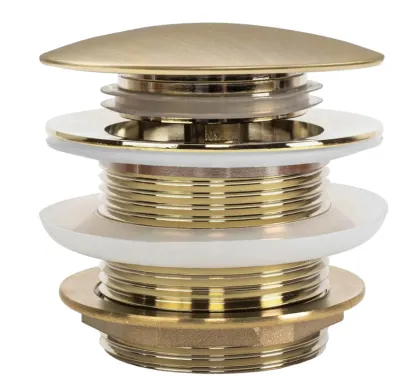 Донний клапан для ванни REA CLICK-CLACK BRUSHED GOLD
