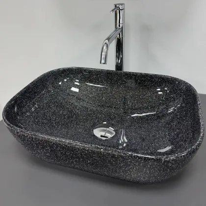 Умивальник (раковина) VBI RAVENNA SPACE BLACK GLOSSY накладний