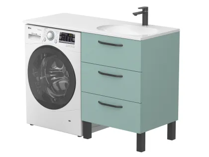 Тумба підлогова TESSA Зелена для умивальника NEW YORK 1200 R Miraggio