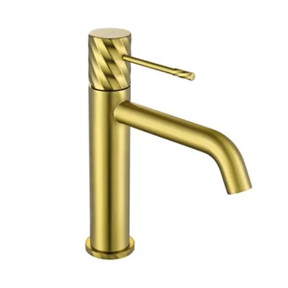 IMEX BLESS BRUSHED GOLD Змішувач для умивальника, PVD матове золото