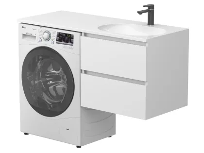 Тумба підвісна LUMO Біла матова для умивальника NEW YORK 1200 R Miraggio
