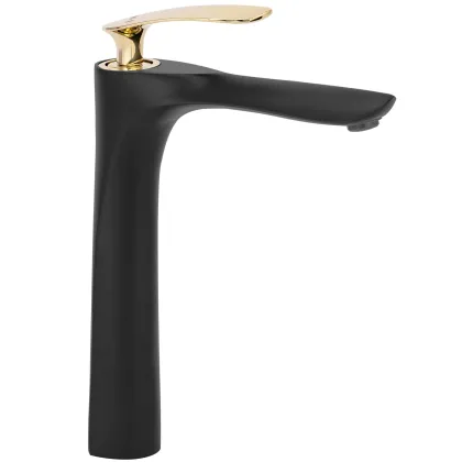 Змішувач для раковини (умивальника) REA ORBIT BLACK GOLD високий *