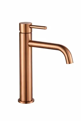 Змішувач для раковини VBI MILANO BRUSHED COPPER, високий