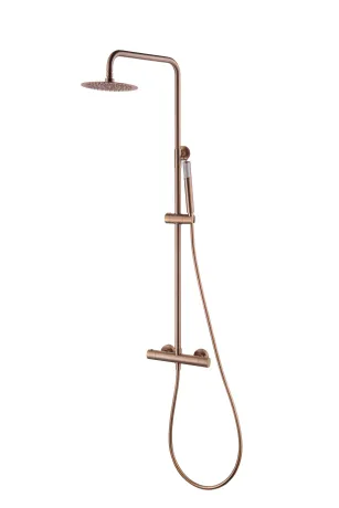 IMEX MONZA PVD BRUSHED ROSE GOLD Душова колона з термостатом TURN CLEAN, рожеве матове золото
