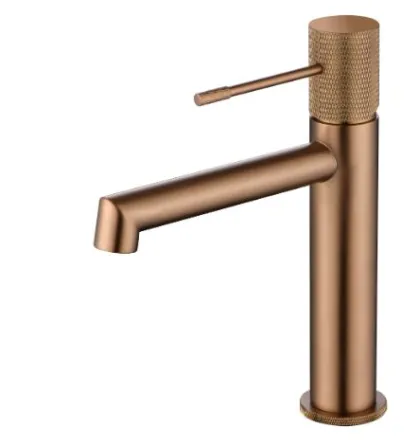 IMEX LINE BRUSHED ROSE GOLD Змішувач для умивальника, PVD матове рожеве золото