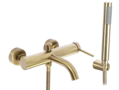 Змішувач для ванни REA SPOT BRUSHED GOLD з виливом
