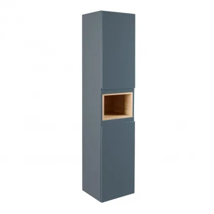 Пенал підвісний Qtap Robin 350х1650х316 Graphite/Whitish oak