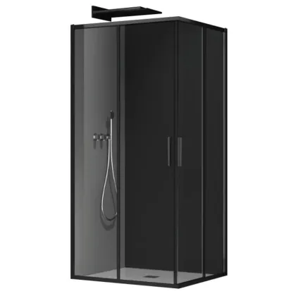 Душова кабіна без піддону Koer SR SC10-90x90x195-TR-07 прозоре скло Easy Clean 6мм, графіт (KR5944)