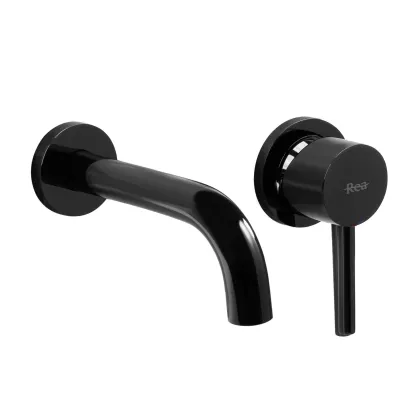 Змішувач для раковини (умивальника) REA LUNGO BLACK GLOSSY 