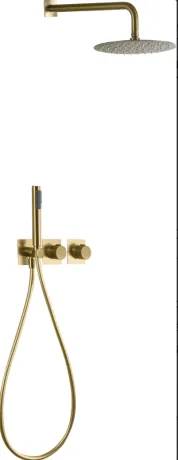 IMEX TIBET BRUSHED GOLD Набір для душу термостатичний, PVD матове золото