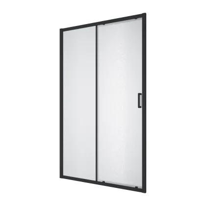 Душові двері розсувні, двоелементні Line Pro 1200мм, black matt, скло 6мм grape
