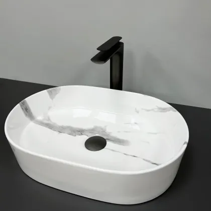 Умивальник (раковина) VBI VERONA 50 MARBLE NATURE GLOSSY накладний