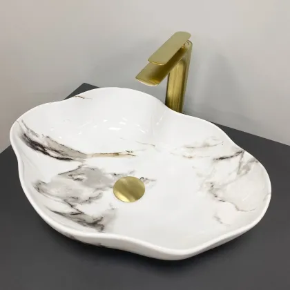 Умивальник (раковина) VBI FALERIA CARRARA GLOSSY накладний