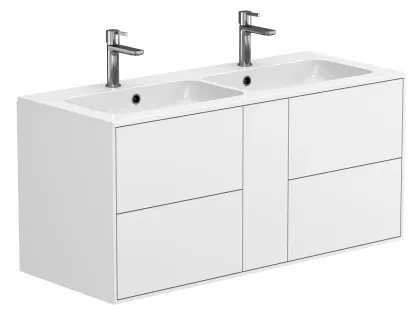 Тумба підвісна SPACE Біла soft-touch для умивальника DELLA 1100 D Miraggio