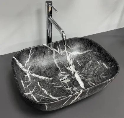 Умивальник (раковина) VBI RAVENNA BLACK OPAL MATT накладний