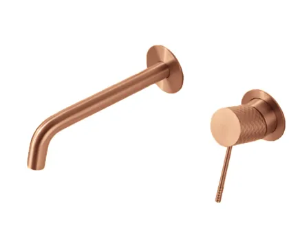 IMEX GENOVA PVD BRUSHED ROSE GOLD Змішувач для умивальника зі стіни, PVD матове рожеве золото