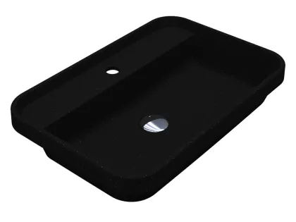 Умивальник OCEAN 600 MIRASTONE BLACK SHINE Miraggio