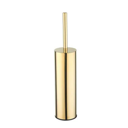 Йоржик для унітазу підлоговий VBI ROUND M GOLD
