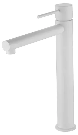 IMEX MILOS STICK MATT WHITE Змішувач для умивальника високий, білий матовий