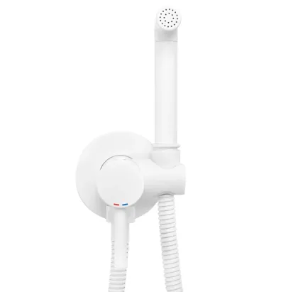 Набір душу гігієнічного REA LOOP WHITE MATT