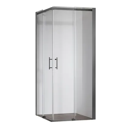 Душова кабіна без піддону Koer SR SC03-90x90x200-TR-07 прозоре скло Easy Clean 6мм, графіт (KR5359)