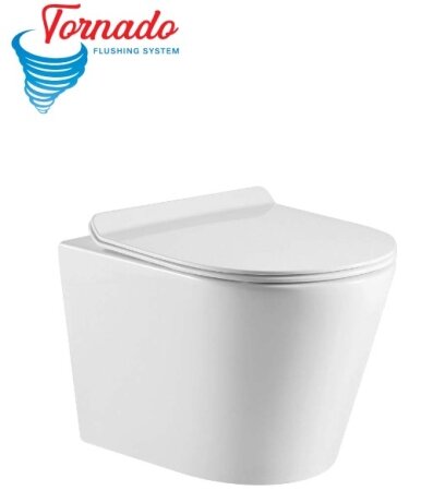 Комплект: Qtap Gemini Ultra Quiet унітаз підвісний QT2533076EUQW + Nest комплект інсталяції 4в1 (Клавіша кругла Black mat) QT0133M425+QT0111M11V1146MB — Photo 16