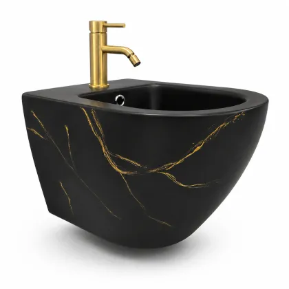 Підвісне біде VBI VULCANO BLACK MARBLE MATT