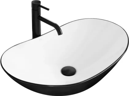 Умивальник (раковина) REA ROYAL BLACK WHITE