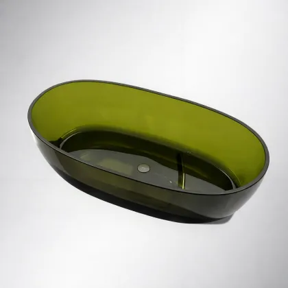 Ванна VBI VESUVIO GREEN 170 x 78 окремостояча скляна