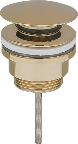 Донний клапан для раковини VBI BRUSHED GOLD click-clack універсальний