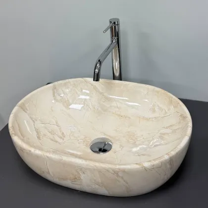 Умивальник (раковина) VBI MODENA S BEIGE STONE GLOSSY накладний
