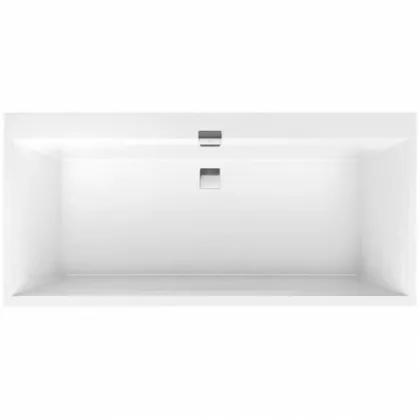 SQURO EDGE 12 ванна 180*80см з ніжками та зливом-переливом, колір white alpin