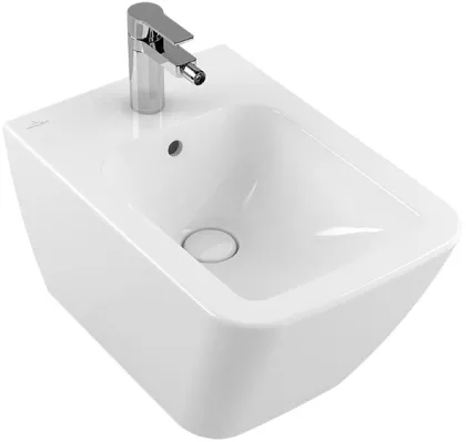 FINION біде 37,5*56см, перелив, для 1-позиц.змішувача, отвір під зміш. вибито, білий альпін CeramicPlus