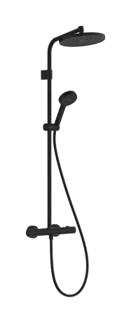 ACTIVERA S 240 1jet EcoSmart Showerpipe душова система з термостатом, чорний матовий