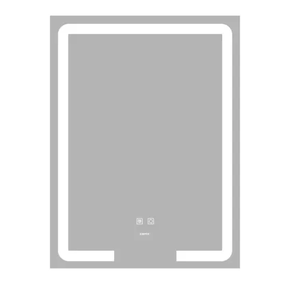 Дзеркало ZERIX PRIME MR02-60x80 з LED Touch, Anti-fog, димером, рег. яскравості (ZX6051)