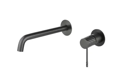 IMEX BLESS BLACK GUN METAL Змішувач для умивальника зі стіни, PVD графіт