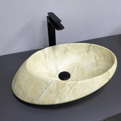 Умивальник (раковина) VBI ROTELLO BEIGE ONYX MATT накладний