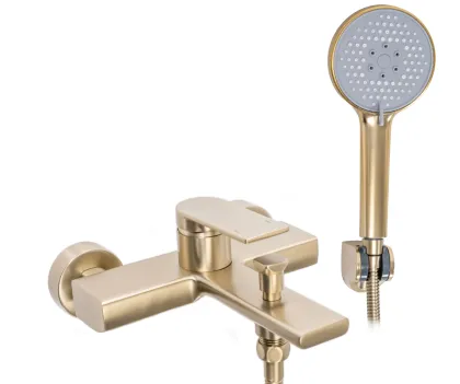 Змішувач для ванни та душу REA VERSO BRUSHED GOLD 