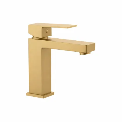 Змішувач для раковини VBI LORENO BRUSHED GOLD низький