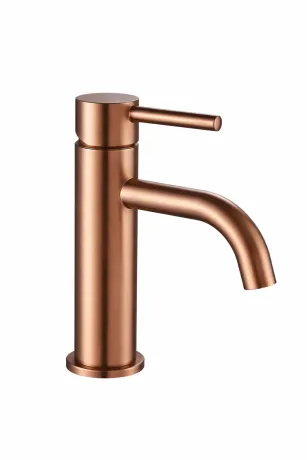Змішувач для умивальника VBI MILANO BRUSHED COPPER низький