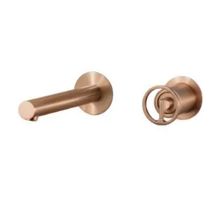 IMEX OLIMPO BRUSHED ROSE GOLD Змішувач для умивальника зі стіни, PVD матове рожеве золото
