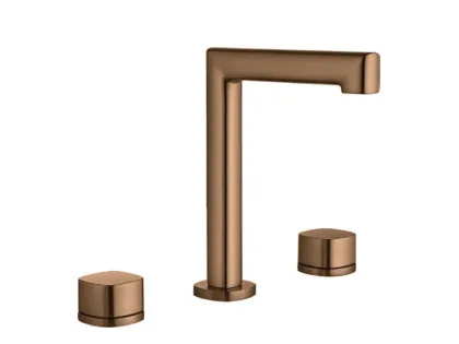 IMEX TOSCANA PVD BRUSHED ROSE GOLD Змішувач для умивальника на 3 отвори, PVD матове рожеве з