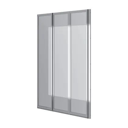 Шторка на ванну трьохелементна Style 1000х1500мм (right) chrome, скло 4мм clear