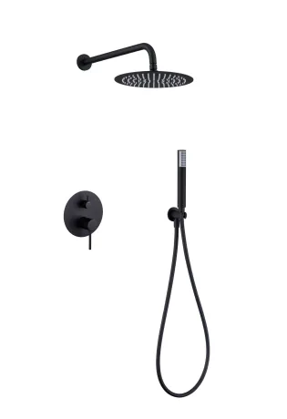 IMEX MONZA MATT BLACK Набір для душу, чорний матовий