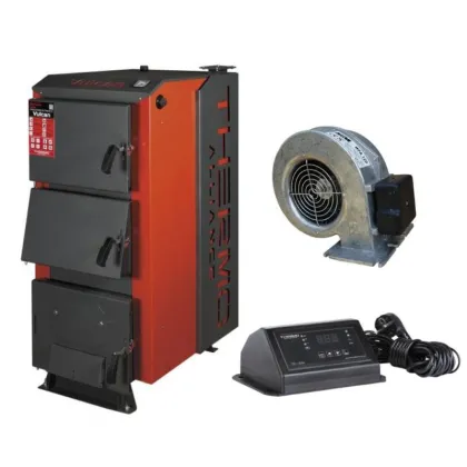 Thermo Alliance Vulcan V 3.0 Котел сталевий твердопаливний SF 20 + Вентилятор котла до 40 кВт, "M Plus M" + "ТА24nz" Контролер для котла