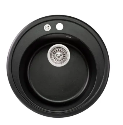 Набір: Кухонна мийка Lidz D510/200 BLM-14 (LIDZBLM14D510200) + Lidz Aria Змішувач для кухні 015F (k35) BLM