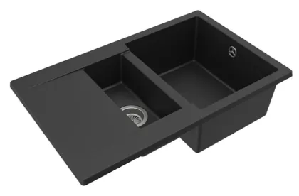 Кухонна мийка LaPas (TOTAL BLACK) колір глибокий чорний, без домішок Miraggio