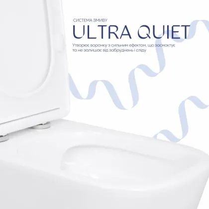 Унітаз підлоговий Qtap Stork Ultra Quiet 630×350×805 мм із сидінням Soft-close, White QTSTO27W49260 — Photo 4