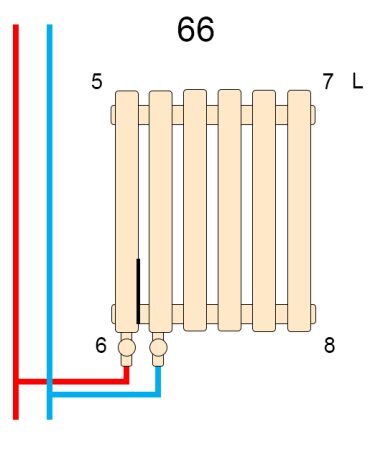 Вертикальний радіатор Betatherm Metrum2, H-1800 мм, L-255 мм — Photo 3