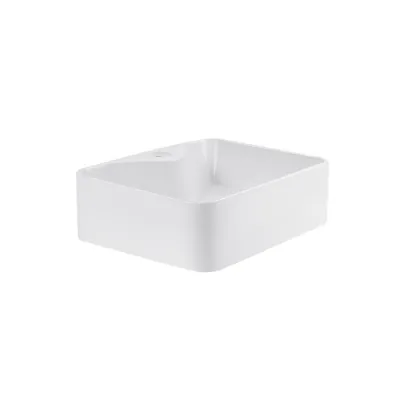 Раковина-чаша Qtap Crow 400х300х140 White з донним клапаном QT05117040JW — Photo 3